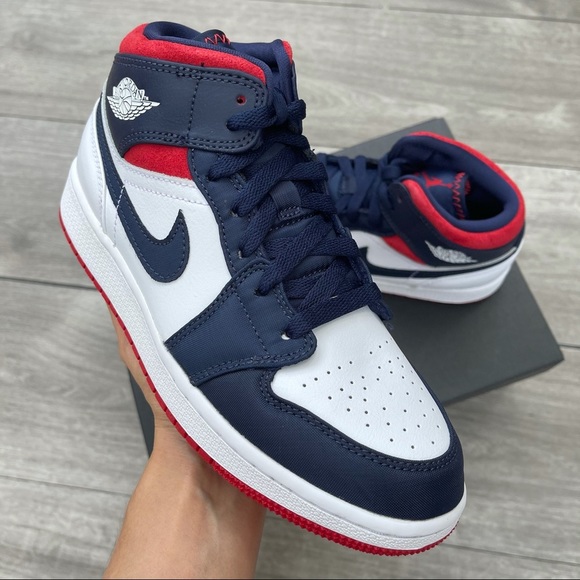 Air Jordan 1 Mid USA 🇺🇸 Olympic - Picture 3 of 8